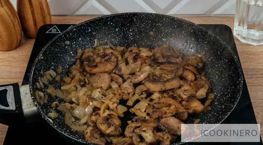 Buckwheat with mushrooms in a pot