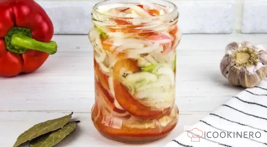 Salad with cucumbers and peppers for the winter