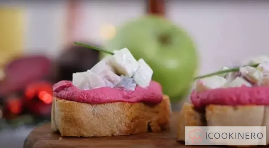 Bruschetta "under a fur coat"