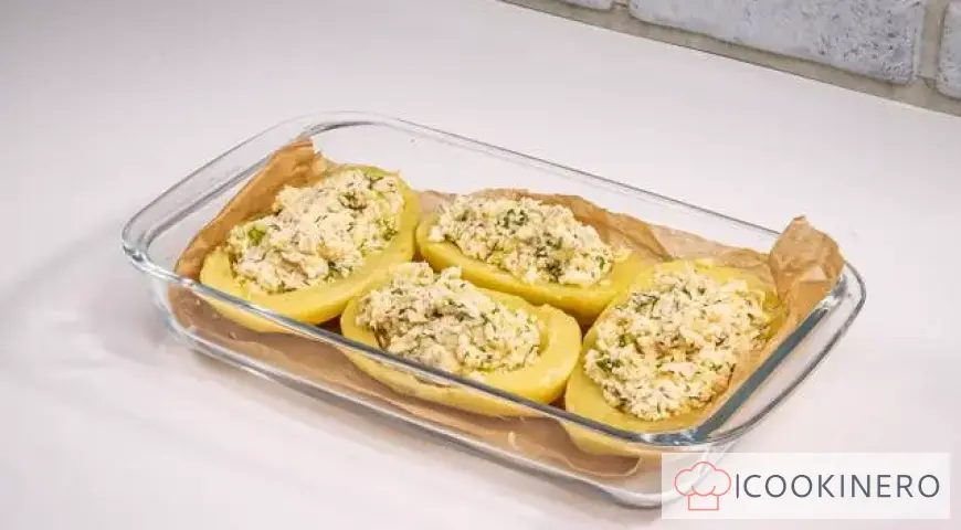 Baked Potatoes Stuffed with Feta Cheese