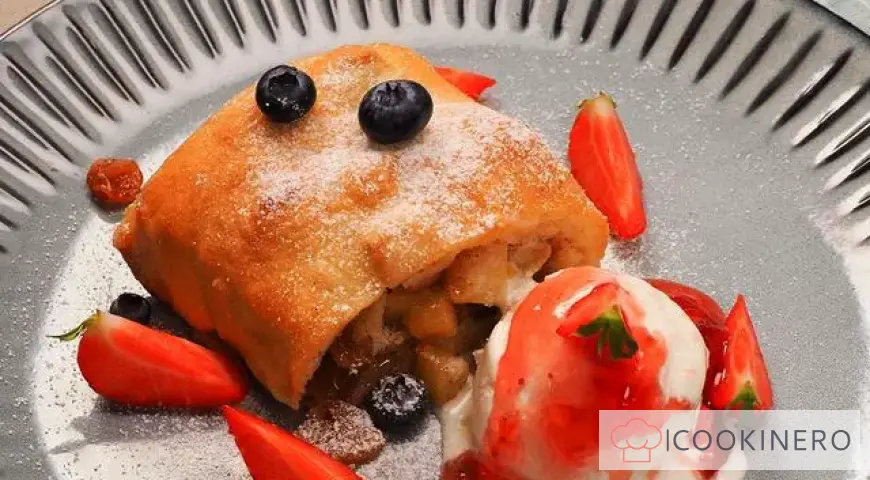 Strudel aux pommes au four