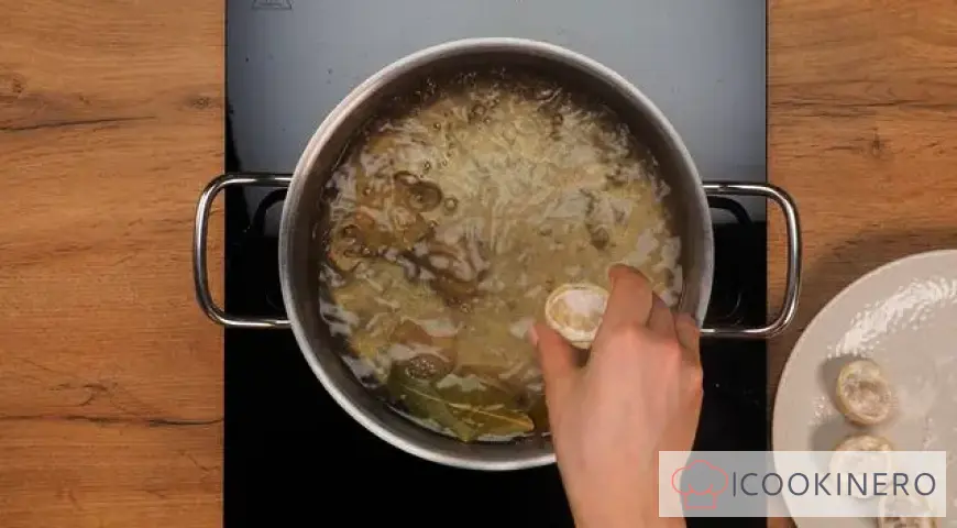 Dumplings with mineral water