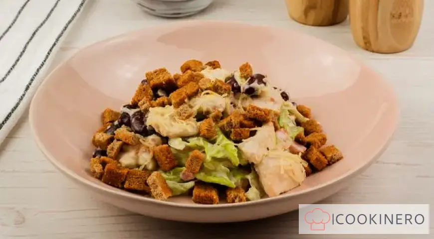 Salad with chicken breast