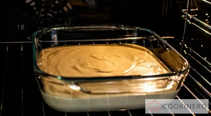 Homemade cottage cheese casserole with raisins