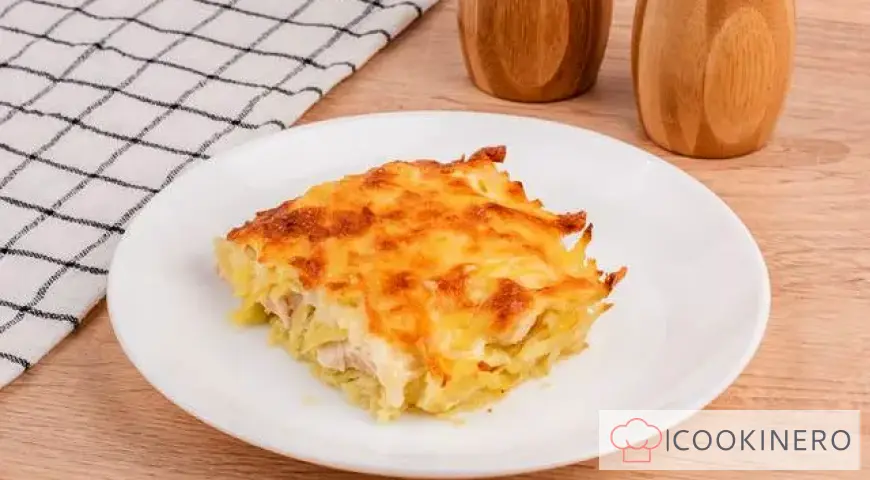 Kartoffelauflauf mit Hähnchenbrust und Käse
