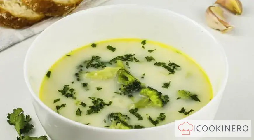 Creamy Soup with Couscous and Broccoli