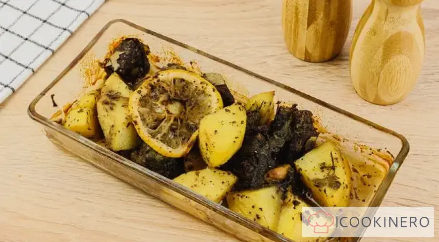 Lamb with potatoes in the oven