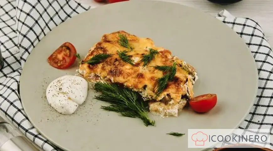 Merluzzo al forno con formaggio e panna acida
