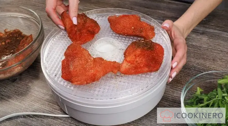Chicken Carpaccio in a Dryer