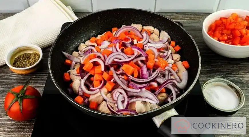 Roast chicken with vegetables