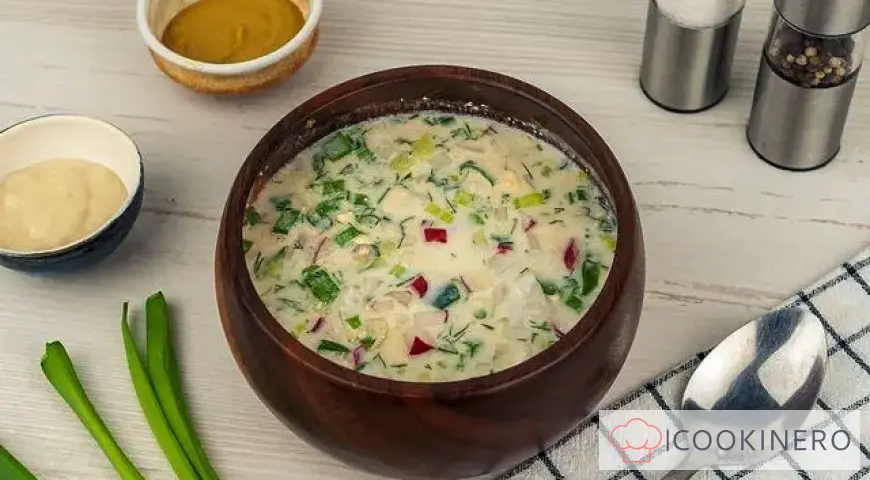 Okroshka au kéfir sans viande