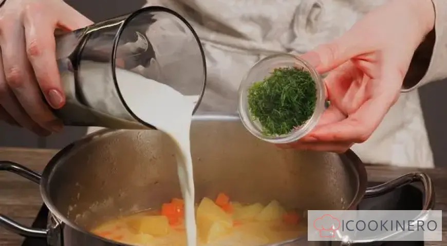 Cream soup with cream and cheese