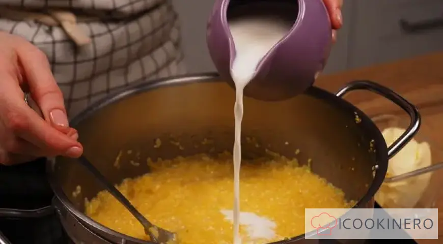 Corn porridge with milk