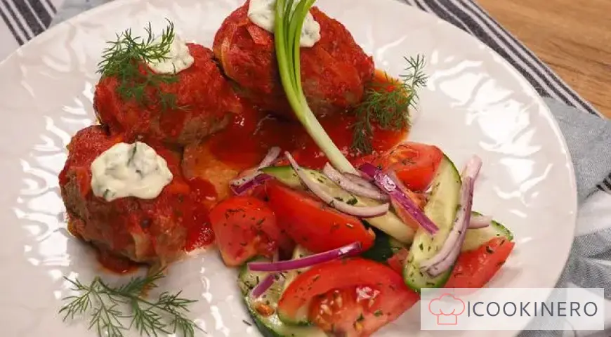 Lazy cabbage rolls with rice