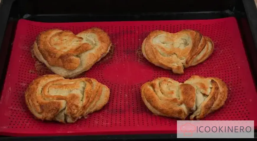 Sugar Heart Buns from Ready-Made Dough