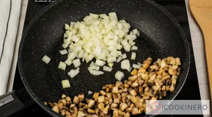 Ensalada con champiñones fritos