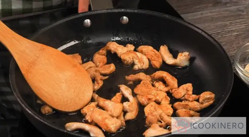 Funchoza with chicken teriyaki