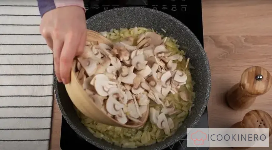 Crema de champiñones con puerros