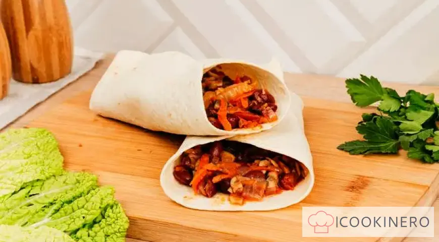 Vegetarian Burrito with Red Beans