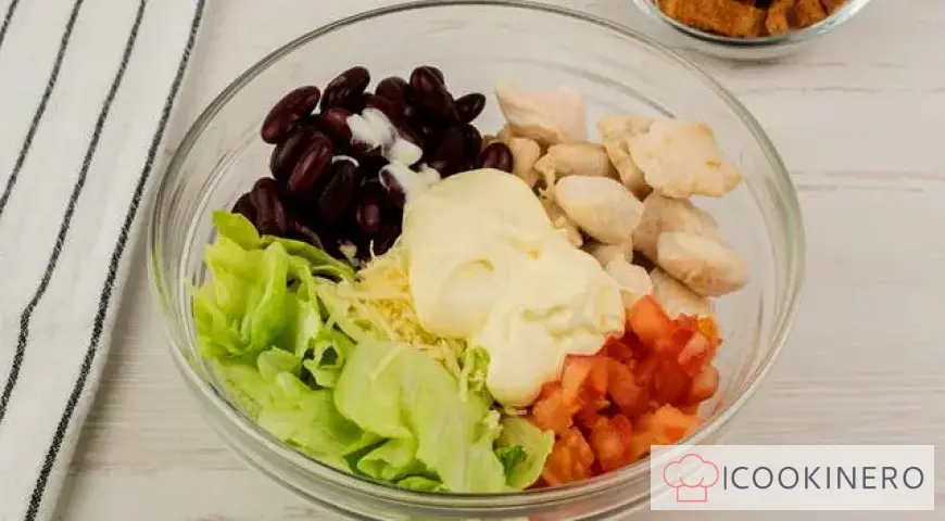 Salad with chicken breast