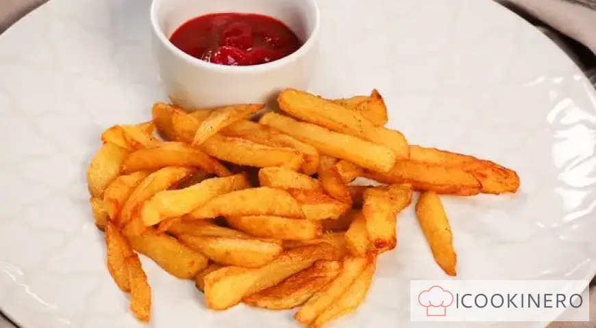 French fries in a deep fryer