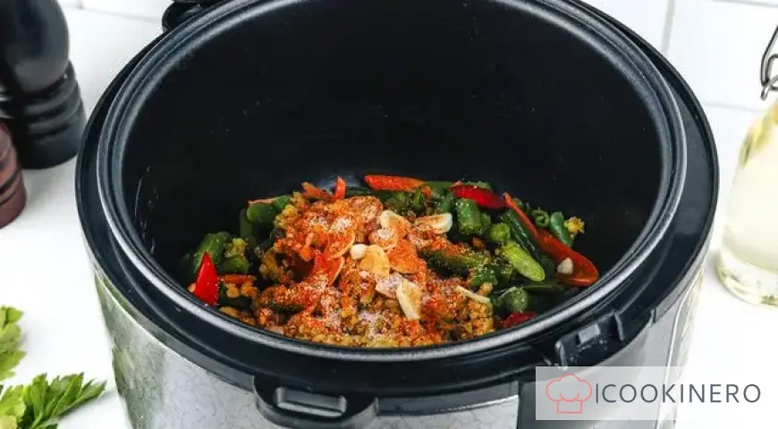 Bulgur con verdure in multicooker