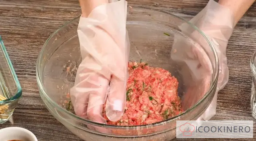 Minced meat lula kebab in the oven