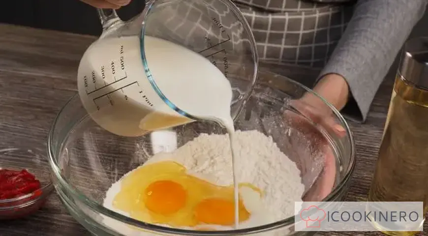 Pfannkuchen mit Wurst