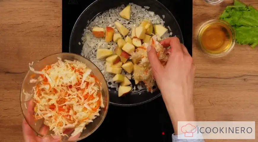 Anatra con cavolo e mele