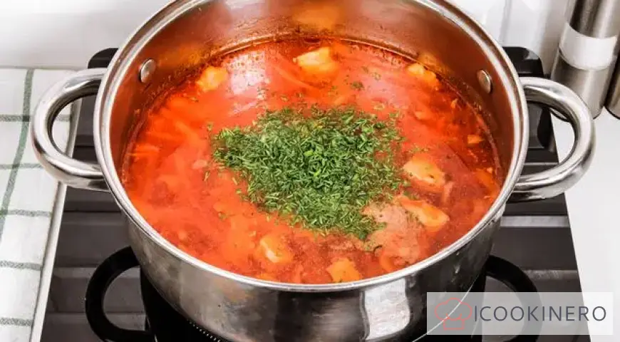 Borscht with cabbage