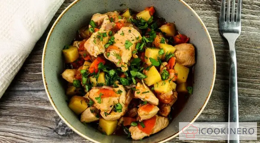 Roast chicken with vegetables