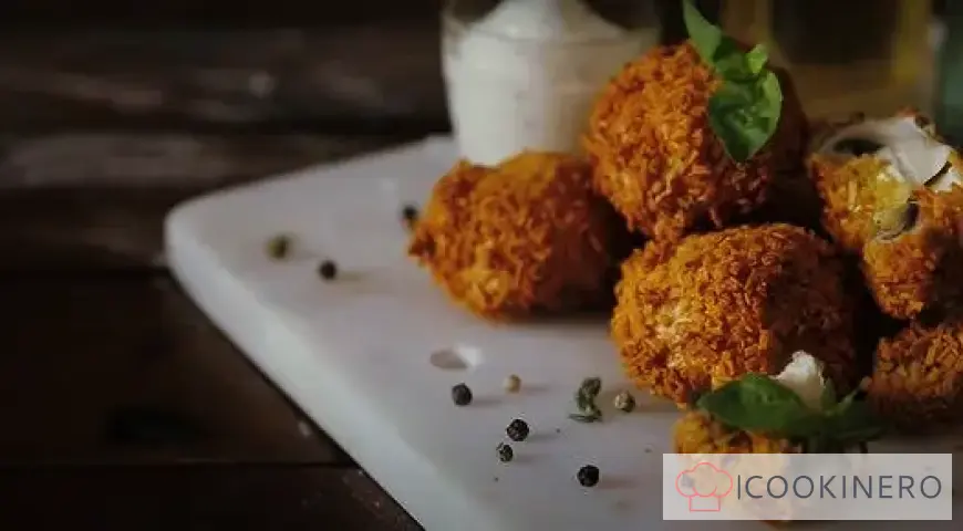 Mushrooms in crispy breading