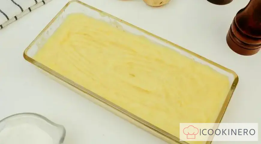 Potato casserole with sausages