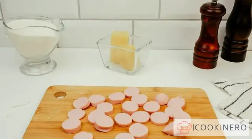 Potato casserole with sausages