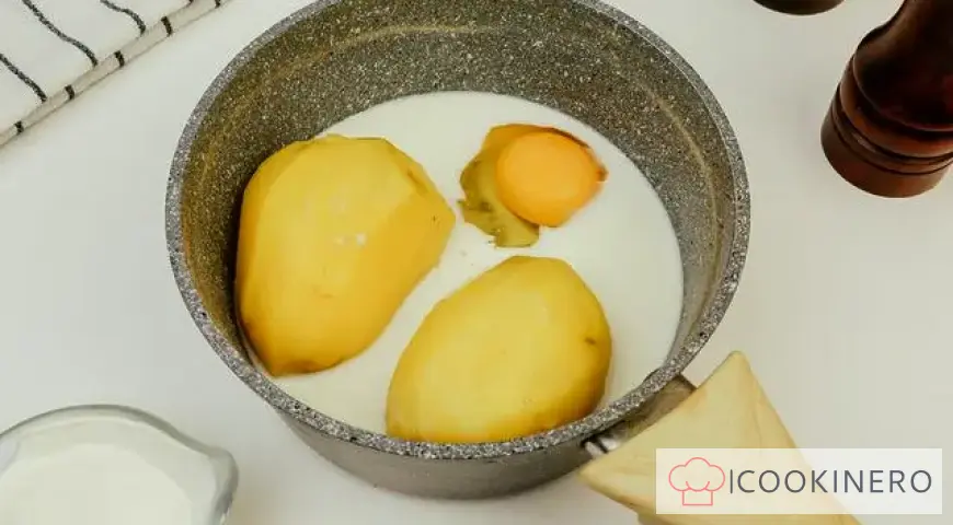 Potato casserole with sausages