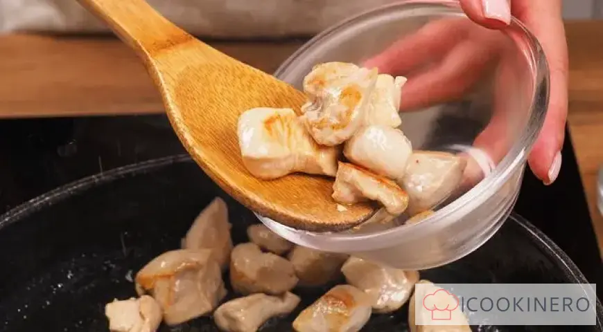 Paella with seafood and chicken