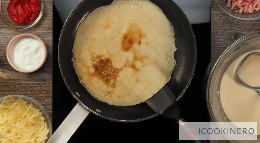 Pfannkuchen mit Wurst