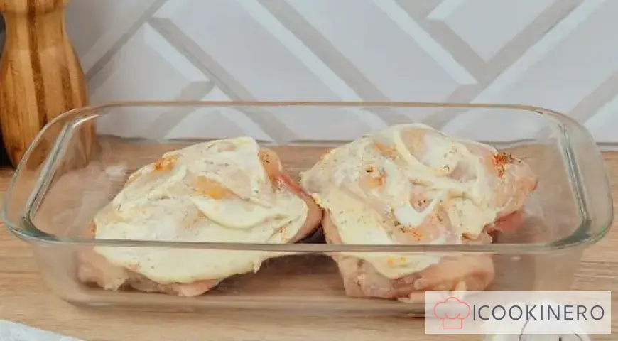 Chicken thighs with cheese