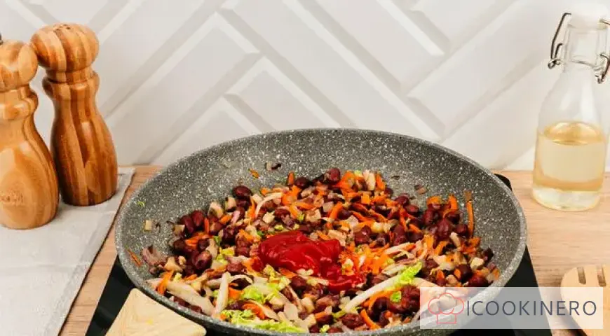 Vegetarian Burrito with Red Beans