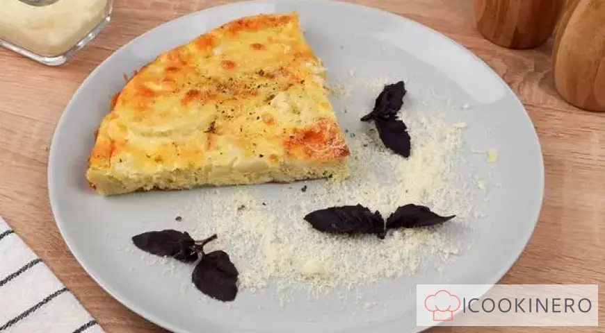 Frittata with cauliflower and cheese