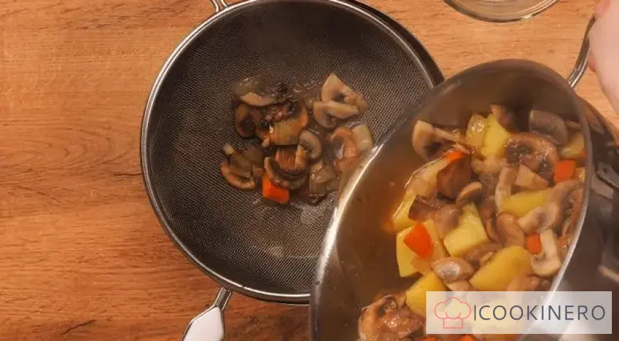 Cream of champignon soup with potatoes