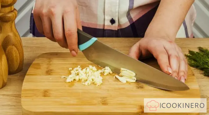 Fried dumplings with adjika and sour cream