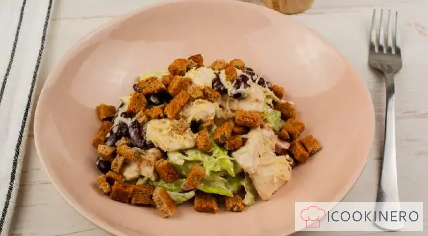 Salad with chicken breast