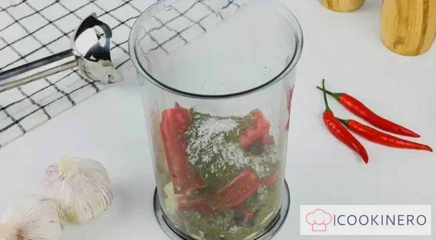 Georgian hot pepper adjika