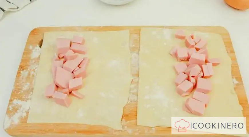 Puff pastry with sausage