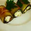 Eggplant rolls with cream cheese
