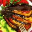 Aubergines cuites au four et farcies en éventail