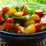 Salad with herbs and tomatoes