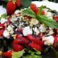 Salad with strawberries and feta cheese