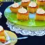 Cakes with apricot jam and meringue